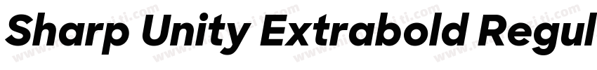 Sharp Unity Extrabold Regular字体转换